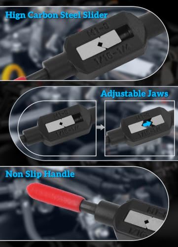 Thinkpro 5-piece tap wrench set with adjustable tap socket and T-handle for tap extraction