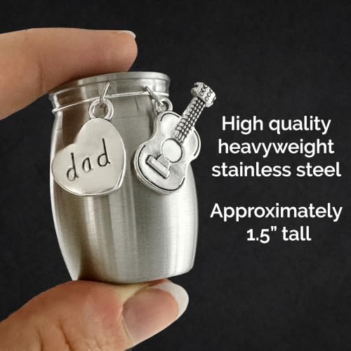 Dad Guitar Small Miniature Urn Keepsake Urn for Cremation Ashes
