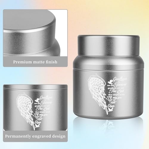 Small Urns for Human Ashes Cremational Keepsake, 2.2 Inches High Silver 1 Pack Silver