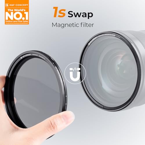 K&F CONCEPT 52mm Magnetic Variable ND Lens Filter ND8-ND128+Magnetic Ring