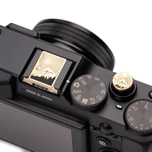 Camera Metal Hot Shoe Protective Cover Shutter Buttons for Fujifilm XPro3 XPro2 XT4 XT3 XT2 XT30 XT20 XE3 XT200 XT100 for Nikon ZF Z5 Z6 Z6II (Copper Alloy-Set) Copper Alloy-Set