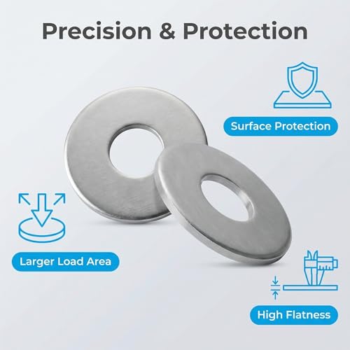 SKGSLFIX 304 stainless steel flat washers assortment kit with 7 sizes and 580 pieces