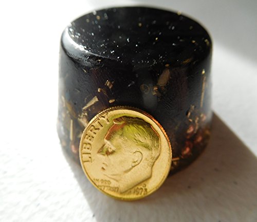 Shungite Single Crystal Small Tower Buster Orgone Generator Energy Accumulator PERFECT GIFTING TOOL! Orgonite Many Beautiful Ingredients!(Shungite) Shungite