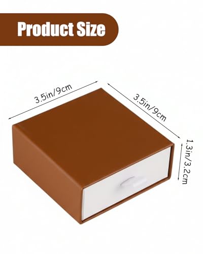 Jewelry Gift Box, 12 Pack Necklace Gifts Boxes Bracelet Gifts Boxes Earring Gift Box, Cardboard Jewelry Organizer For Necklace Ring Earring Bracelet (Brown) Brown