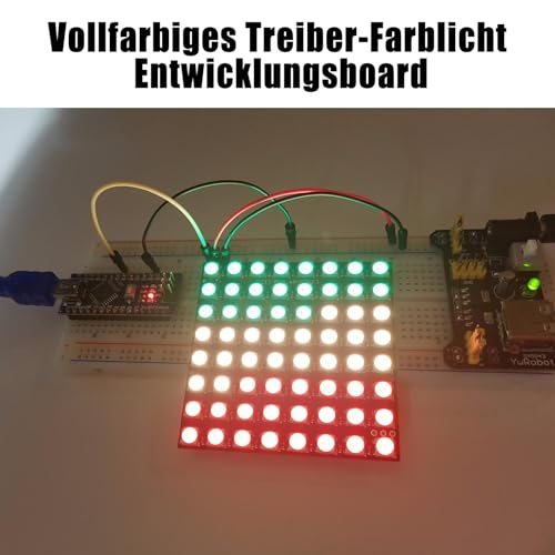 GERUI Pack of 3 U 64 LED Matrix Panel CJMCU-8x8 Module WS2812 5050 RGB in Full Color Driver Color Light Development Board Compatible for Arduino and Raspberry