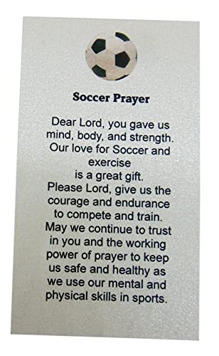 Westmon Works St Sebastian Soccer Medal Set with Pewter Pendant Medallion on a Stainless Steel Chain Prayer Card Boxed