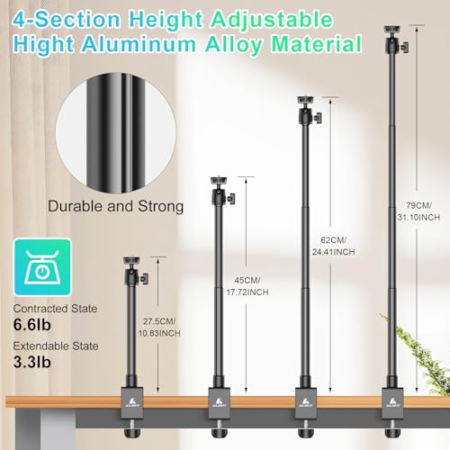 Ailight Adjustable Desk Camera Mount & Webcam Stand 10.8"-31.1" TS6001