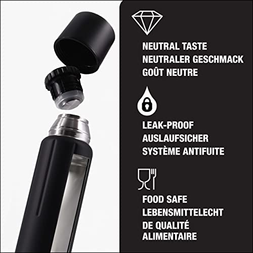 SIGG - Gemstone IBT - Stainless Steel - Double Wall Water Bottle - With Cup - Swiss Design Thermo Flask 17/25 / 34 Oz 37.2 Ounces Obsidian