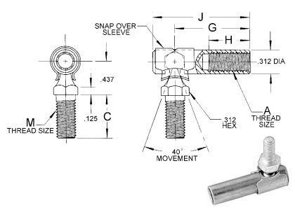 [Australia - AusPower] - 2 Ball Joint Assemblies 10-32NF Thread Size 