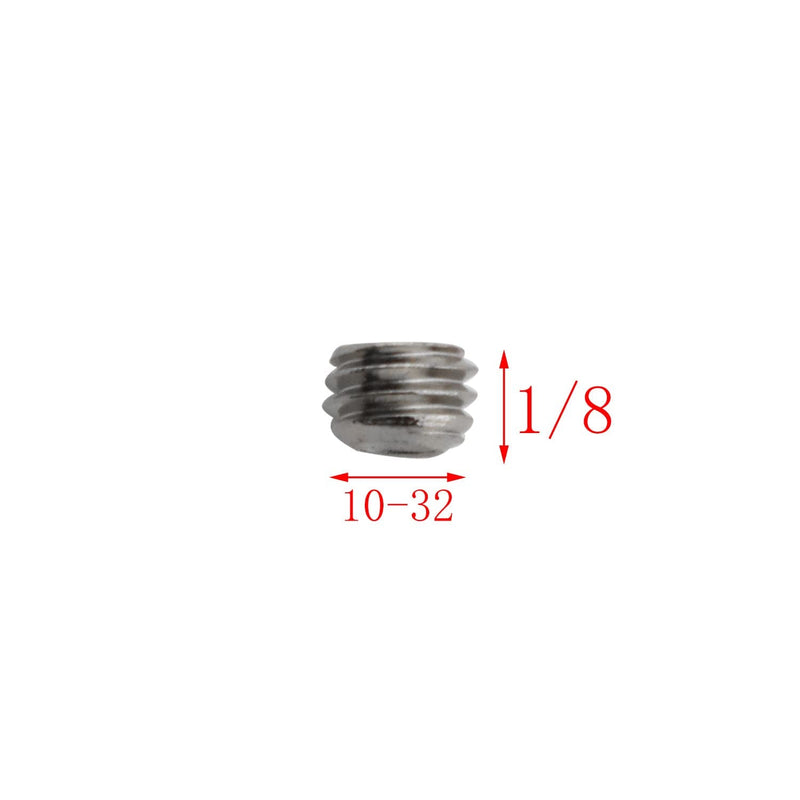 [Australia - AusPower] - Socket Set Screws DGBRSM 25pcs 10-32 x 1/8" Stainless Steel Allen Head Hex Hexagon Socket Set Screws Cup Point with Hex Key Wrench 10-32 x 1/8Inch 