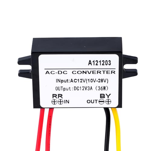 AC DC Step Down Converter, AC 10-28V to DC 12V 3A 36W Voltage Converter, Input 10-28V AC, Output 12V DC, Waterproof Module of AC DC Converter 10-28VAC