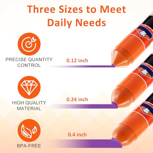 JTJEI 3-piece precision tips for Elmer's 7g glue sticks, adhesive dispenser accessories
