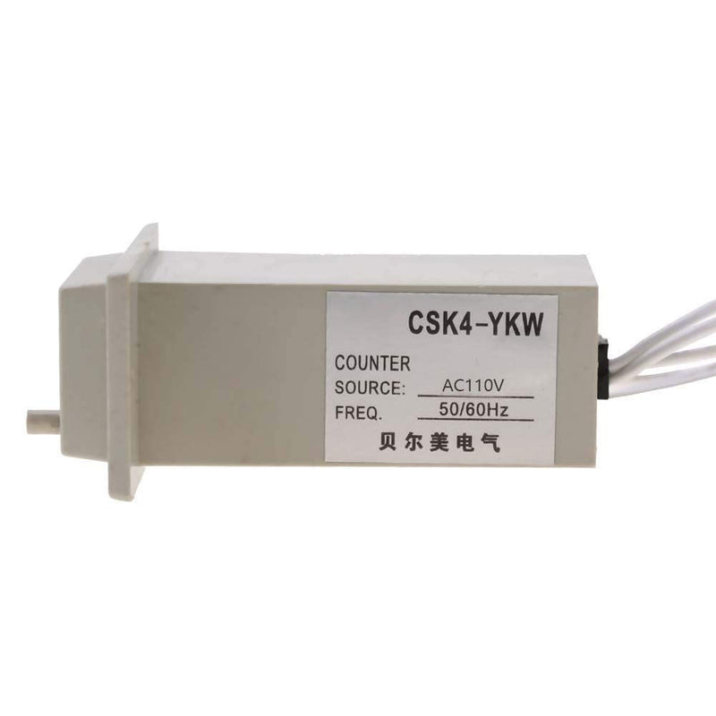 [Australia - AusPower] - CSK4-YKW 4 Digit Electromagnetic Counter pulse count AC110V / AC220V / DC24V(AC 110V) AC 110V 