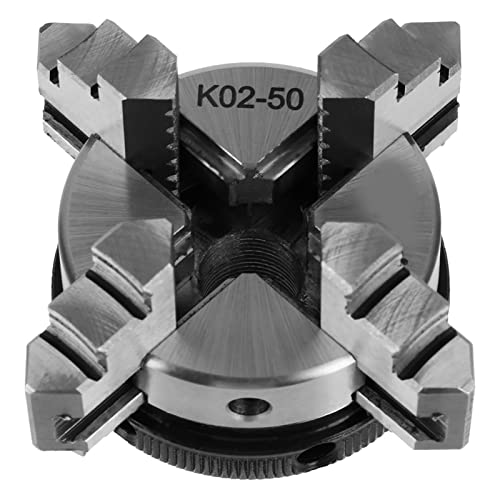 4-Jaw Self Centering Chuck, 4 Jaw Reversible Self Centering M14 Thread Mount Mini Lathe Chuck K02-50 CNC Milling Drilling Tool, Power Lathe Chucks