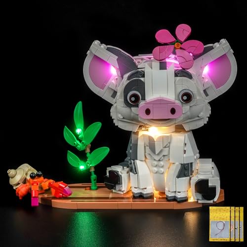 LED Lighting Set Compatible with Lego Pua Moana's Pet Pig, Building Blocks Not Included, Light Kit Compatible with Lego 43292 43292-Pua