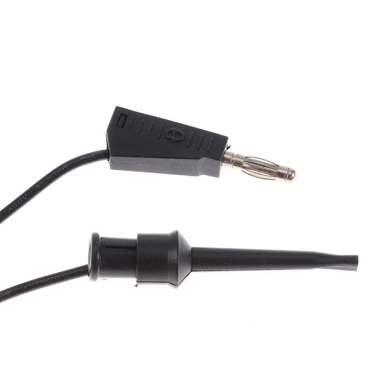 [Australia - AusPower] - 2PCS 4MM Stackable Banana Plug to Test Hook Clips Multimeter Test Leads Mini-Grabber Connector Electronic DIY Tools 100cm 