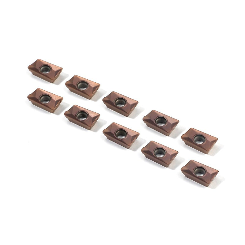 [Australia - AusPower] - Carbide Milling Inserts APKT11T308 TiN coated Lathe Carbide Inserts for Machining Aluminum and Face Milling Cutter Alloy Stainless Steel, 10 Pieces 