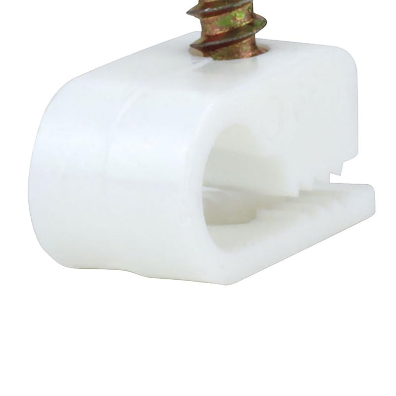 [Australia - AusPower] - Skywalker Flexible Single Cable Screw Clips (Pack of 100 / White) 