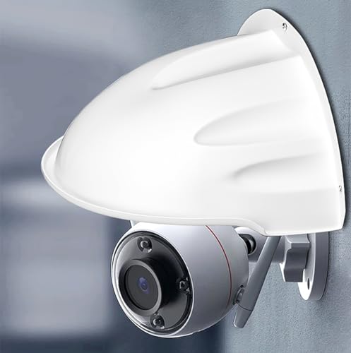 Universal Security Camera Sun Rain Cover Shield - Length 11.4", Width 8.0", Height 6.2" - Weatherproof Protective Roof for Dome/Bullet Outdoor Cameras (White, 2Pack) White-2Pcs