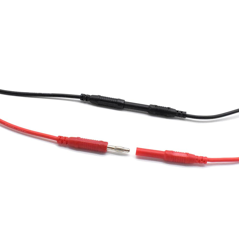 [Australia - AusPower] - 2Pcs Multimeter Test Lead Extension Male to Female Connector 4mm Banana Plug to Jack Heavy Duty 14AWG Silicone Wires Meter Leads Probes 6 Feet 2Pcs-Length of 6 Feet 