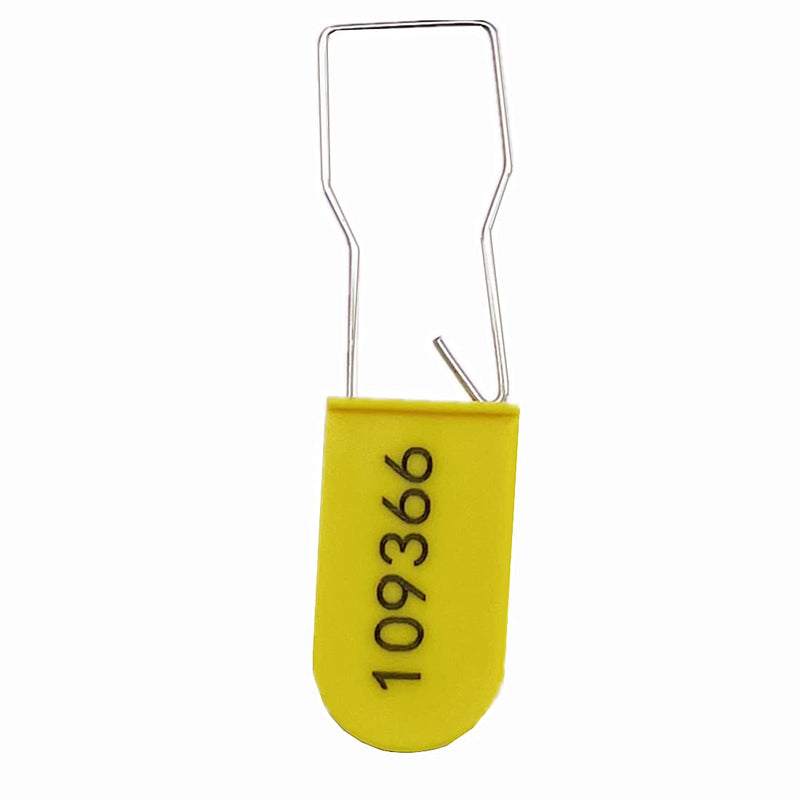 Numbered Plastic Padlocks Security Seals with Metal Wire Tamper Seal Tag Locks Yellow (Pack of 100) 100pcs
