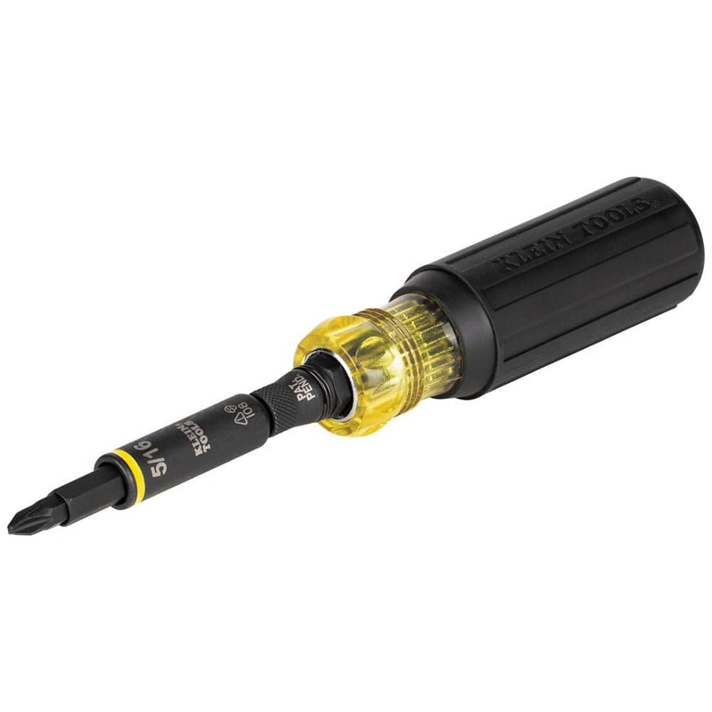 [Australia - AusPower] - Klein Tools 32500HD KNECT Multi-Bit Screwdriver / Nut Driver, Impact Rated 11-in-1 Tool with Phillips, Slotted, Square and Torx Tips Standard Handle 