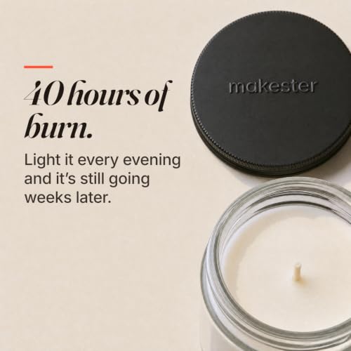 Gift for Christian - Luxury Soy Wax Candle - Vanilla, Jasmine, Sugared Almond - Makester