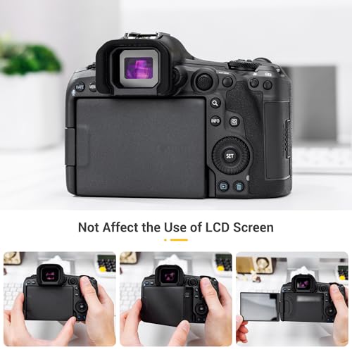 JJC Soft Rubber Eyecup Eyepiece Viewfinder for Canon EOS R5 Mark II Camera Canon ER-KE Eyecup Replacement