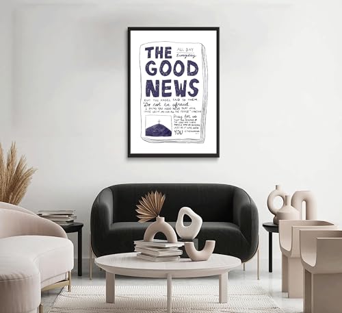 Modern Bible Verse Wall Art The Good News Canvas Prints Artaesthetic Christian Wall Decor Luke 2:10 Posters Pictures Inspirational Quotes Painting Paintings For Christian Office Church Unframed 12"L x 16"W Good News Posters