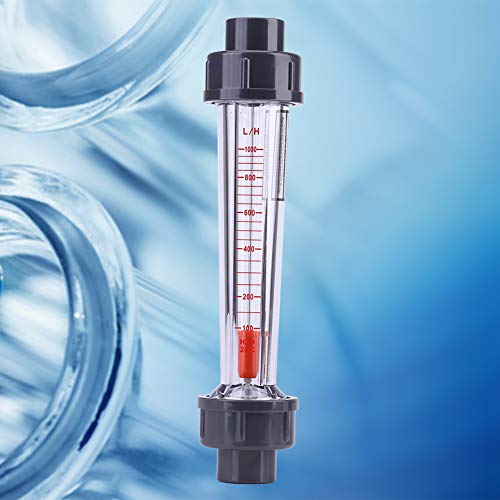 TOPINCN Water Flow Meter, Transparent Plastic Hose Type 100-1000L/H Flow Meter Water Flow Meter LZS-15