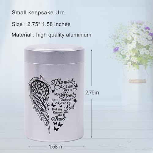 3 Inches Small Urns for Human Ashes Set of 8 Mini Urns for Sharing Small Keepsake Urns Memorial Ashes Holder-Wing Set of 8-heart wing