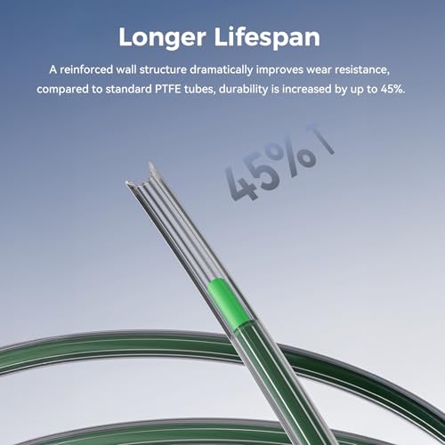 Creality Official Low Resistance Star Shaped PTFE Teflon Tube 4m, 3D Printer Upgrade PTFE Tube Teflon Accessory Replacement Kit, Suitable for K1, K2, Ender Series and Other FDM 3D Printers(4M)