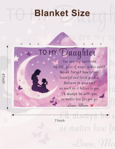 Daughter Gifts from Mom and Dad, Daughter Hooded Blanket Gift from Mother