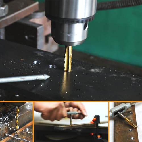 M22x1.5 Tap and 20.5mm Drill Bit for Metal,M2 HSS Metric Drill and Tap Set M22 x 1.5 Tap, 20.5mm Drill Tap and Drill Set