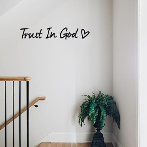 Trust in God Wall Decor Faith Scripture Art for Home Christian Gift Signs