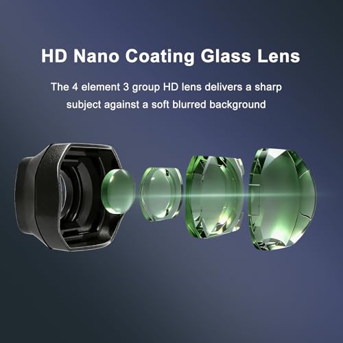 Magnetic 2X Telephoto Lens for DJI Osmo Pocket 3 Pocket 4, Multi-Layer Coated Optical Glass, with Portable Box and Screen Protector