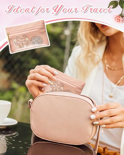 Uiifan Travel Jewelry Pouches Bulk Elegant Color 4.53 x 3.15 Inch 36