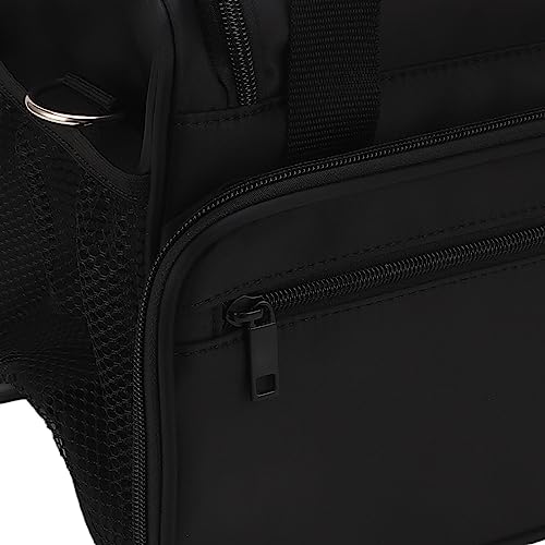 FILFEEL barber carrying bag, large-capacity hairdressing tool messenger bag in black with multiple compartments