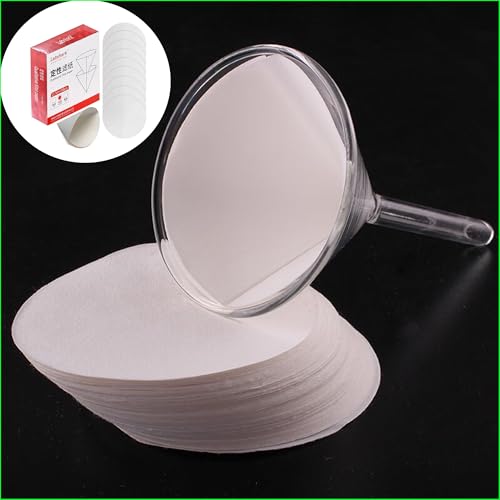Yinmazzsan 7cm cellulose qualitative filter paper circles, 20-micron retention, 70mm diameter, 100 pieces