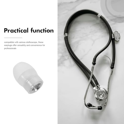 CHILDWEET Two Soft Silicone Ear Plugs with Thread Noise Reducing for Stethoscope Replacement Parts in Hospital and Practice Use