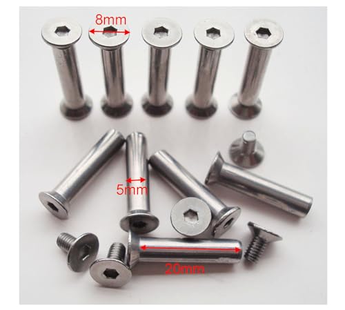 SICOLAS knife handle bolt rivets, screws and fastener nut assortment set, 10 pieces