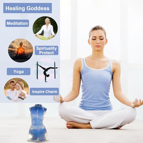 Opalite Crystal Goddess Statue Elegant Art Sculpture Divine Feminine Decor Sacred Woman 2 Inch Figurine Spiritual Altar Piece Healing Stone Artwork Collectible Craftsmanship Home
