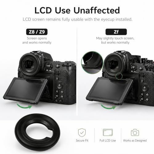 DK-33 Eyepiece Soft Silicone Camera Eyecup Viewfinder with Nikon Z8 Z9 Zf