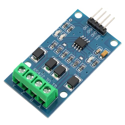 RS422 Mutual Transfer TTL Bi-directional Signal Module Full Duplex 422 to Single Chip with Protection Circuit Status Indicator MAX490 to TTL Modules (Pack of 2)