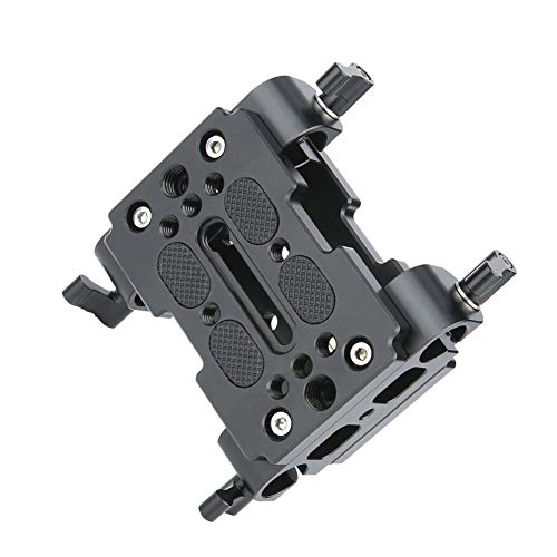 NICEYRIG Shoulder Support Camera Baseplate with 15mm Rod Clamp Railblock for Rod Support/DSLR Rig Cage