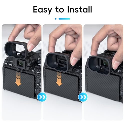 FDA-EP19 Eyecup Eye Cup + Upgraded Hand Strap: Soft Silicon Camera Viewfinder Eyecup Eye Cup Eyepiece Replacement for Sony Alpha A1II A7R V A7RV A7R5 A7 IV with Soft Neoprene Camera Hand Wrist Grip