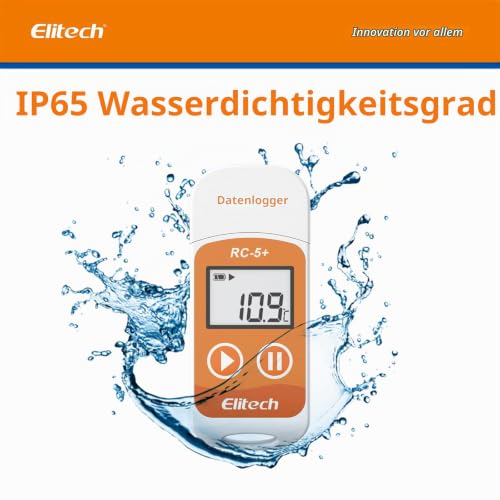 Elitech RC-5+ PDF USB Temperature Data logger Recorder 32000 Points High Accuracy (RC-5+) RC-5+ 1 Pack