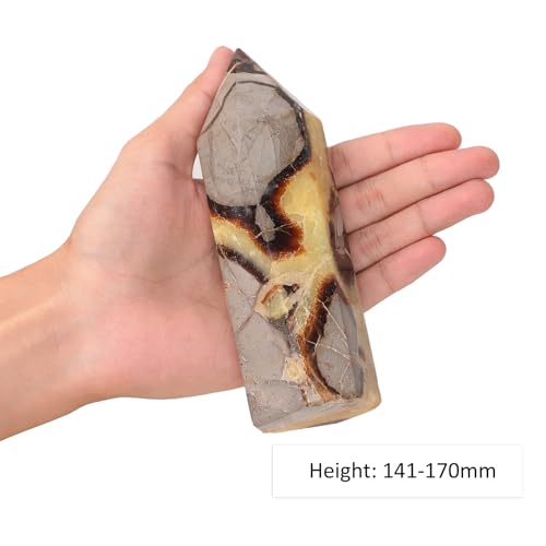 Sportmusies Natural Septarian Dragon Stone Tower Figurine, 5.55-6.69 inches 5.55 - 6.69 inches