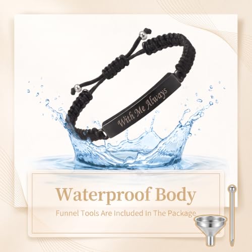 4 Pack Adjustable Braided Ashes Bracelet for Men Women