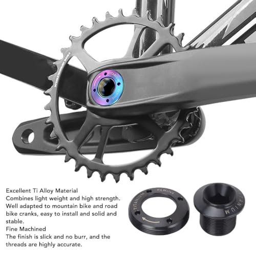 ACNTENY black titanium alloy bike crank arm screw bolt set for DUB crank cover, mountain and road bike repair
